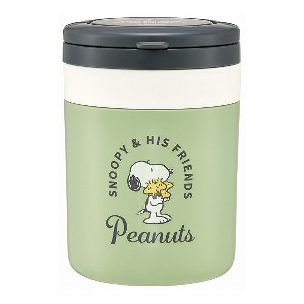 スケーター 折りたたみ ハンドル付き 保温 保冷 スープジャー 300ml スヌーピー バッジ LJFO3AG