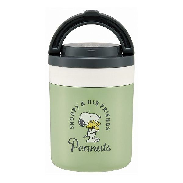 スケーター 折りたたみ ハンドル付き 保温 保冷 スープジャー 300ml スヌーピー バッジ LJFO3AG