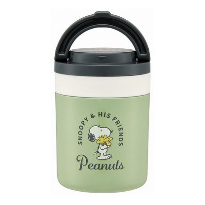 スケーター 折りたたみ ハンドル付き 保温 保冷 スープジャー 300ml スヌーピー バッジ LJFO3AG