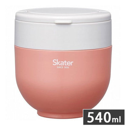 スケーター 折りたたみ ハンドル付き 保温 保冷 丼ぶり ジャー 540ml テラコッタオレンジ LDNO6AG