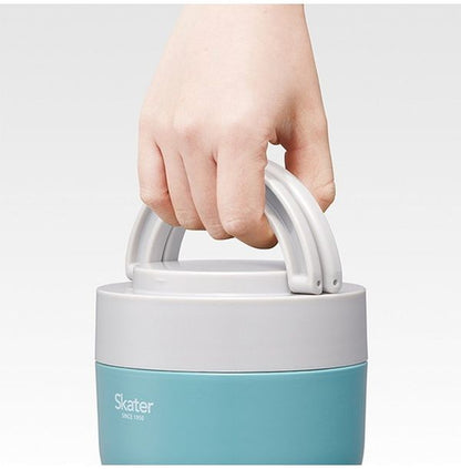 スケーター 折りたたみ ハンドル付き 保温 保冷 丼ぶり ジャー 540ml レイクグリーン LDNO6AG