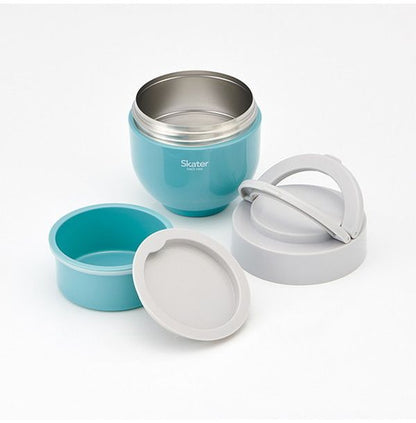 スケーター 折りたたみ ハンドル付き 保温 保冷 丼ぶり ジャー 540ml レイクグリーン LDNO6AG