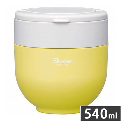 スケーター 折りたたみ ハンドル付き 保温 保冷 丼ぶり ジャー 540ml サフランイエロー LDNO6AG