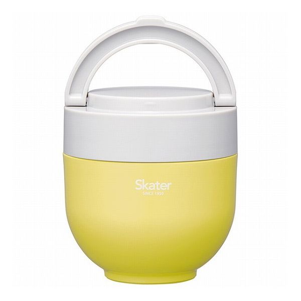 スケーター 折りたたみ ハンドル付き 保温 保冷 丼ぶり ジャー 540ml サフランイエロー LDNO6AG