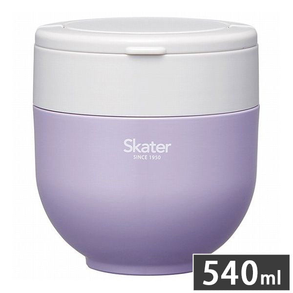 スケーター 折りたたみ ハンドル付き 保温 保冷 丼ぶり ジャー 540ml ライラックグレー LDNO6AG