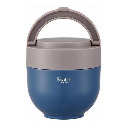 スケーター 折りたたみ ハンドル付き 保温 保冷 丼 ジャー 800ml アッシュブルー LDNO8AG