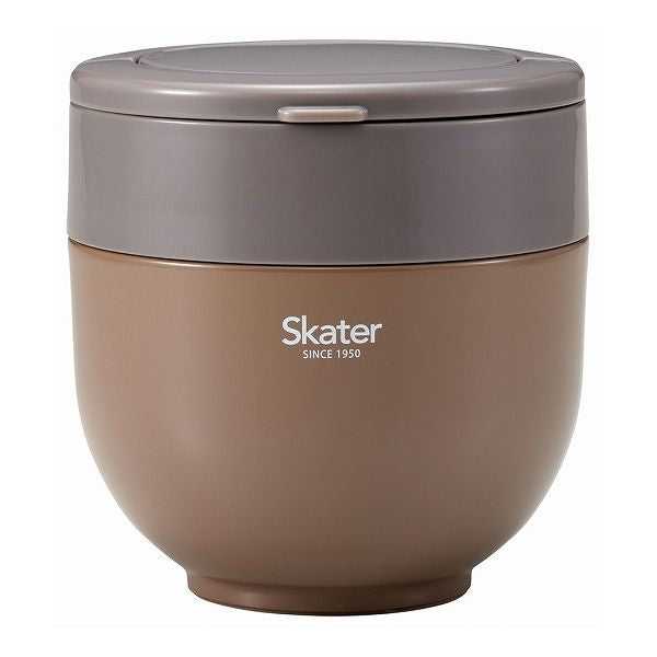 スケーター 折りたたみ ハンドル付き 保温 保冷 丼 ジャー 800ml ナッツブラウン LDNO8AG