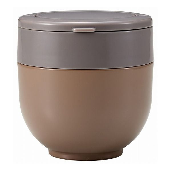 スケーター 折りたたみ ハンドル付き 保温 保冷 丼 ジャー 800ml ナッツブラウン LDNO8AG