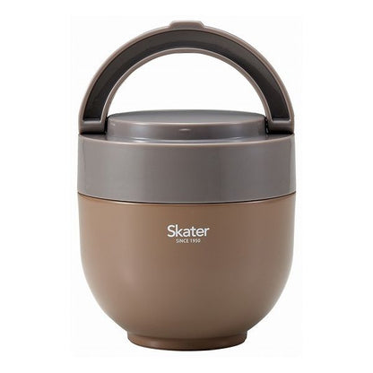スケーター 折りたたみ ハンドル付き 保温 保冷 丼 ジャー 800ml ナッツブラウン LDNO8AG