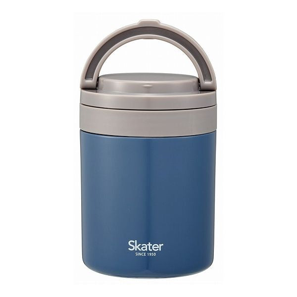 スケーター 折りたたみ ハンドル付き 保温 保冷 スープジャー 500ml アッシュブルー LJFO5AG