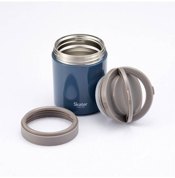 スケーター 折りたたみ ハンドル付き 保温 保冷 スープジャー 500ml アッシュブルー LJFO5AG