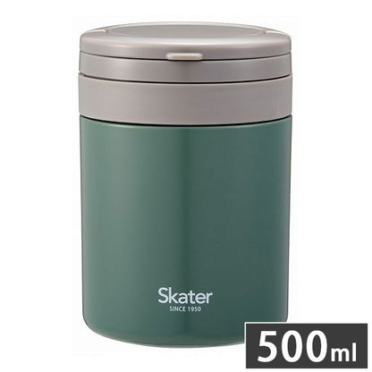 スケーター 折りたたみ ハンドル付き 保温 保冷 スープジャー 500ml エバーグリーン LJFO5AG