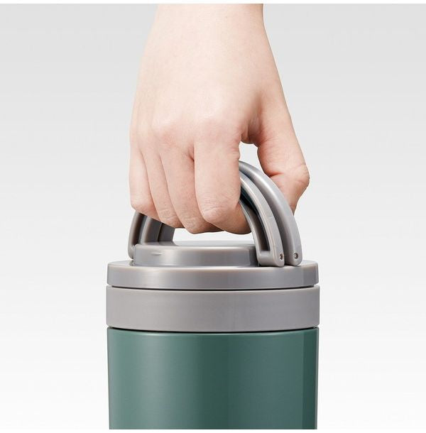 スケーター 折りたたみ ハンドル付き 保温 保冷 スープジャー 500ml エバーグリーン LJFO5AG