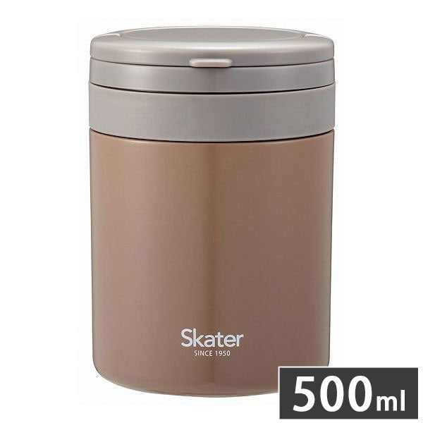 スケーター 折りたたみ ハンドル付き 保温 保冷 スープジャー 500ml ナッツブラウン LJFO5AG