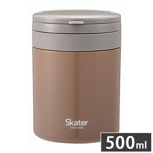 スケーター 折りたたみ ハンドル付き 保温 保冷 スープジャー 500ml ナッツブラウン LJFO5AG