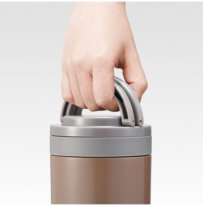 スケーター 折りたたみ ハンドル付き 保温 保冷 スープジャー 500ml ナッツブラウン LJFO5AG