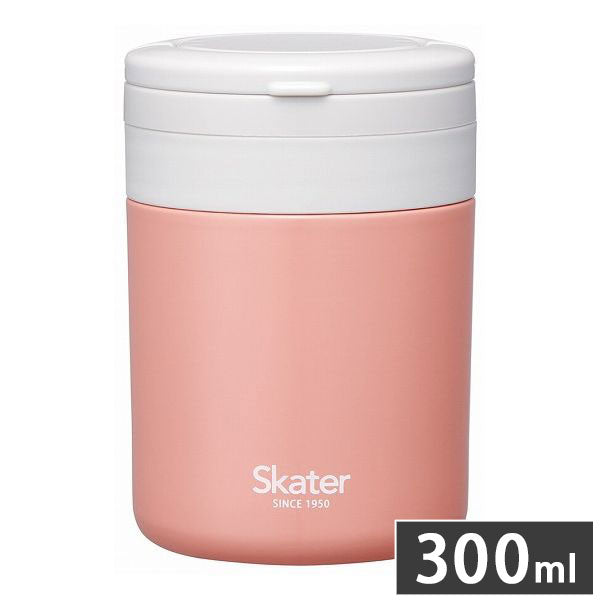 スケーター 折りたたみ ハンドル付き 保温 保冷 スープジャー 300ml テラコッタオレンジ LJFO3AG