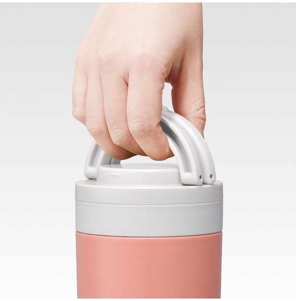 スケーター 折りたたみ ハンドル付き 保温 保冷 スープジャー 300ml テラコッタオレンジ LJFO3AG