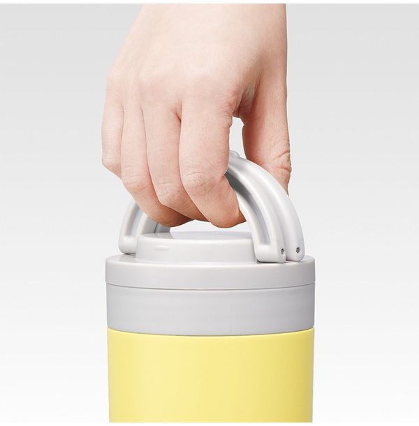 スケーター 折りたたみ ハンドル付き 保温 保冷 スープジャー 300ml サフランイエロー LJFO3AG