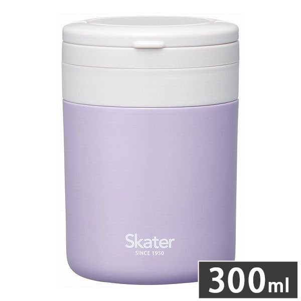 スケーター 折りたたみ ハンドル付き 保温 保冷 スープジャー 300ml ライラックグレー LJFO3AG
