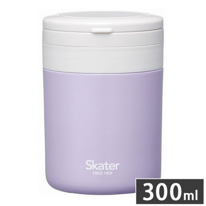 スケーター 折りたたみ ハンドル付き 保温 保冷 スープジャー 300ml ライラックグレー LJFO3AG