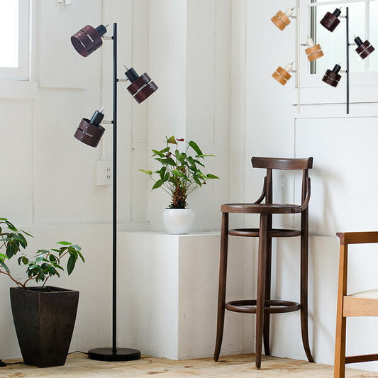 フロアライト 3灯 フロアスタンド ライト おしゃれ カフェ風 スポットライト アンティーク調 スタンドライト 電球別売り