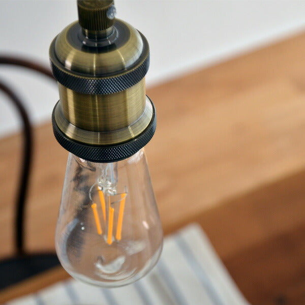 ペンダント ソケット 1灯 真鍮 ※電球別売り 1灯金具 E26 古アンティーク紐 インテリア照明 カフェ CAFE モダン レトロ 北欧