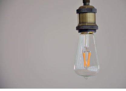 ペンダント ソケット 1灯 真鍮 ※電球別売り 1灯金具 E26 古アンティーク紐 インテリア照明 カフェ CAFE モダン レトロ 北欧