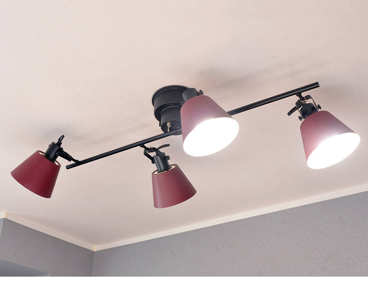 シーリングライト 4灯 天井照明 ペンダントライト スチール E26 おしゃれ かわいい 北欧 インテリア リビング ダイニング 節電 照明 居間 寝室 モダン シンプル LED 電球別売り(代引不可)