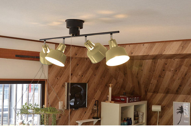 4灯 シーリングライト スチール 天井照明 おしゃれ かわいい 北欧 インテリア リビング ダイニング キッチン 節電 照明 居間 寝室 シンプル LED 電球別売り デザイン お洒落(代引不可)