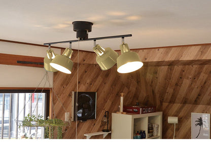 4灯 シーリングライト スチール 天井照明 おしゃれ かわいい 北欧 インテリア リビング ダイニング キッチン 節電 照明 居間 寝室 シンプル LED 電球別売り デザイン お洒落(代引不可)