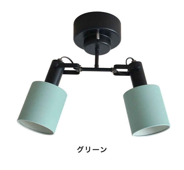 スポットライト 2灯 天井照明 シーリングライト ペンダントライト スチール E26 おしゃれ かわいい 北欧 インテリア リビング ダイニング 節電 照明 居間 寝室 モダン シンプル LED 電球別売り(代引不可)