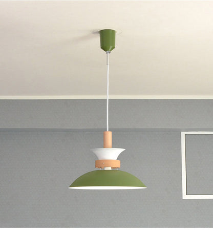 ペンダントライト 照明 1灯 シーリングライト E26 スチール 天然木 おしゃれ かわいい 北欧 インテリア リビング ダイニング 節電 照明 居間 寝室 モダン シンプル LED 電球別売り(代引不可)