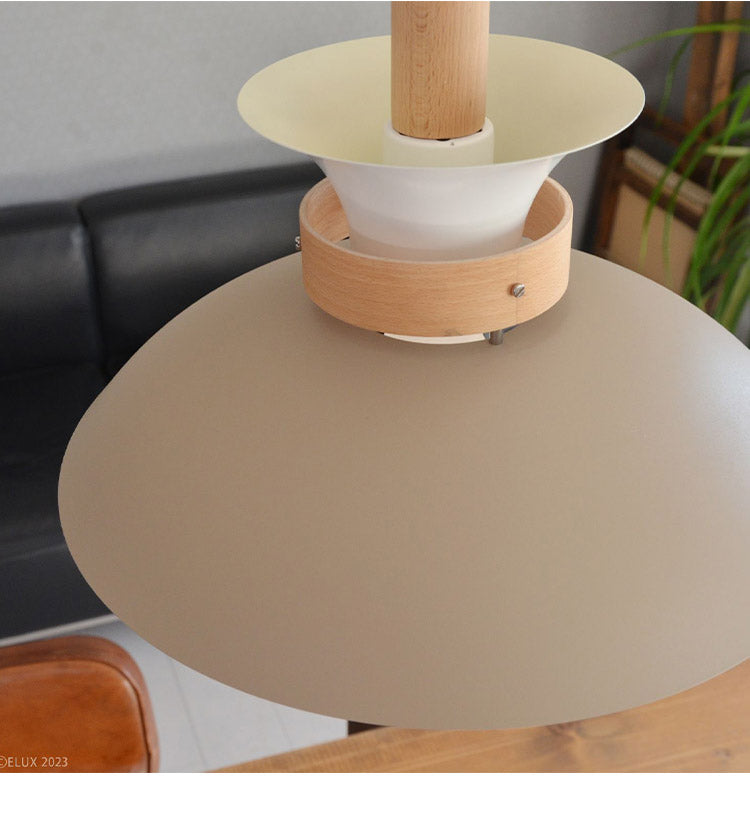 ペンダントライト 照明 1灯 シーリングライト E26 スチール 天然木 おしゃれ かわいい 北欧 インテリア リビング ダイニング 節電 照明 居間 寝室 モダン シンプル LED 電球別売り(代引不可)