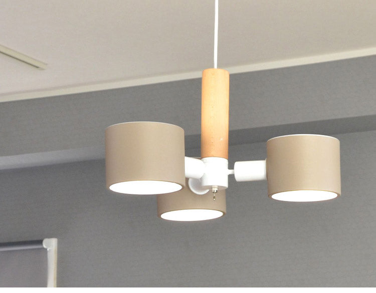 シーリングライト ペンダントライト 3灯 照明 シーリングライト E26 スチール 天然木 おしゃれ かわいい 北欧 インテリア リビング ダイニング 節電 照明 居間 寝室 モダン シンプル LED 電球別売り(代引不可)