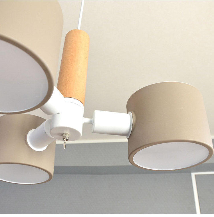 シーリングライト ペンダントライト 3灯 照明 シーリングライト E26 スチール 天然木 おしゃれ かわいい 北欧 インテリア リビング ダイニング 節電 照明 居間 寝室 モダン シンプル LED 電球別売り(代引不可)