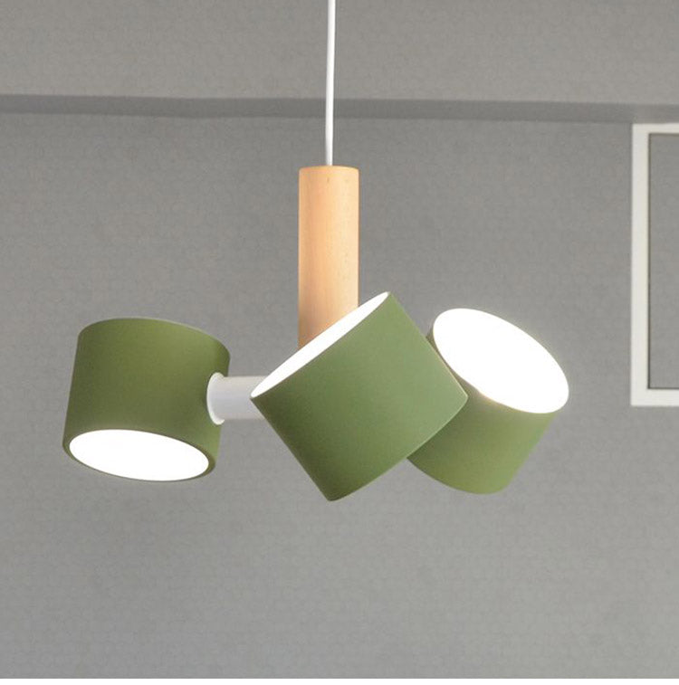 シーリングライト ペンダントライト 3灯 照明 シーリングライト E26 スチール 天然木 おしゃれ かわいい 北欧 インテリア リビング ダイニング 節電 照明 居間 寝室 モダン シンプル LED 電球別売り(代引不可)