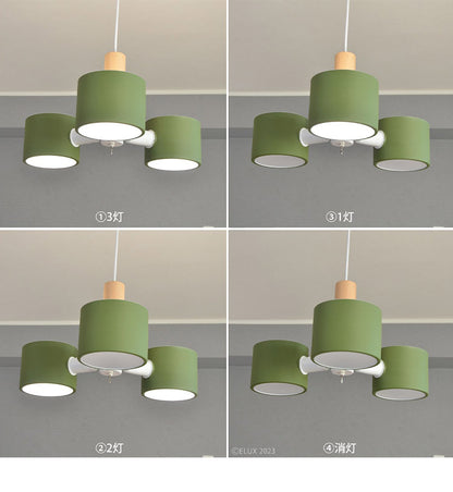 シーリングライト ペンダントライト 3灯 照明 シーリングライト E26 スチール 天然木 おしゃれ かわいい 北欧 インテリア リビング ダイニング 節電 照明 居間 寝室 モダン シンプル LED 電球別売り(代引不可)
