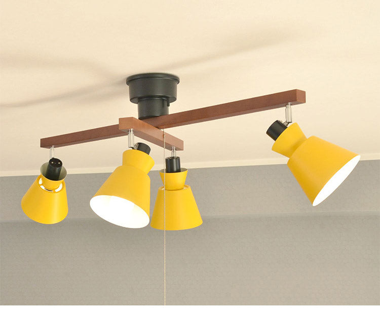 シーリングライト 4灯 ペンダントライト スチール ファブリック スチール E26 おしゃれ かわいい 北欧 インテリア リビング ダイニング 節電 照明 居間 寝室 モダン シンプル LED 電球別売り(代引不可)