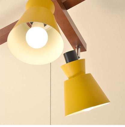 シーリングライト 4灯 ペンダントライト スチール ファブリック スチール E26 おしゃれ かわいい 北欧 インテリア リビング ダイニング 節電 照明 居間 寝室 モダン シンプル LED 電球別売り(代引不可)