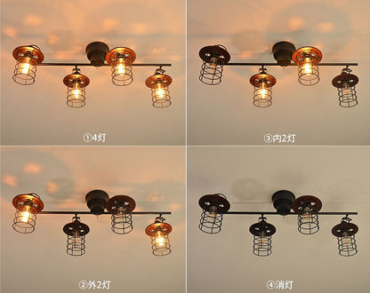 4灯 シーリングライト スチール ペンダントライト E26 おしゃれ かわいい 北欧 インテリア リビング ダイニング 節電 照明 居間 寝室 モダン シンプル LED 電球別売り(代引不可)