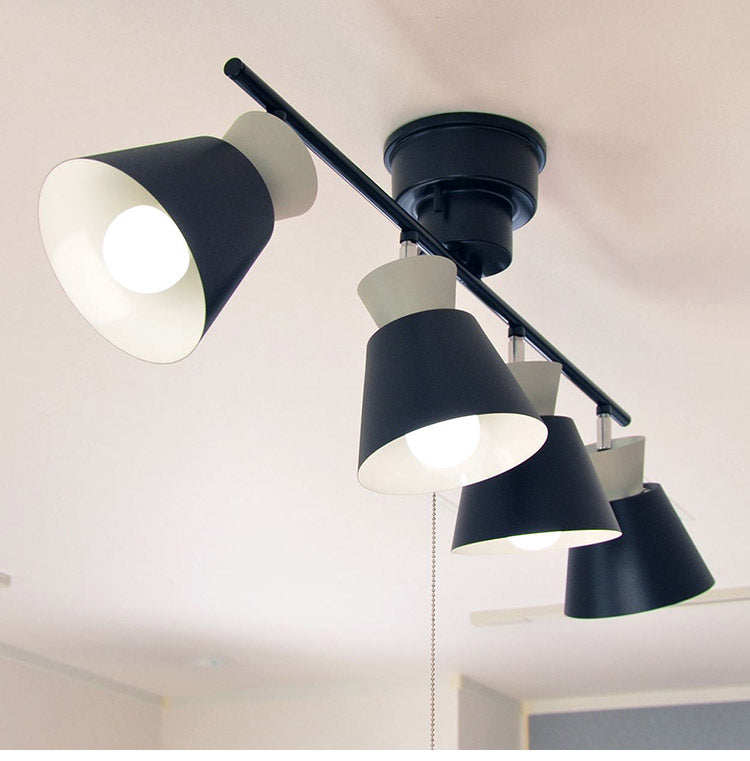 シーリングライト 4灯 ペンダントライト スチール E26 おしゃれ かわいい 北欧 インテリア リビング ダイニング 節電 照明 居間 寝室 カフェ風 キッチン モダン シンプル LED 電球別売り(代引不可)