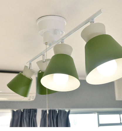 シーリングライト 4灯 ペンダントライト スチール E26 おしゃれ かわいい 北欧 インテリア リビング ダイニング 節電 照明 居間 寝室 カフェ風 キッチン モダン シンプル LED 電球別売り(代引不可)