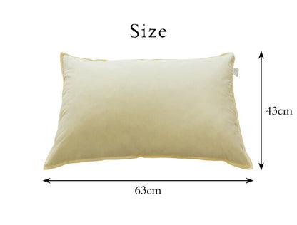 2個セット 日本製 枕 ホテル仕様 ふんわり羽根まくら 無地 43x63cm 羽根枕 フェザーピロー ホテル枕 通気性 安眠枕 快眠 吸湿