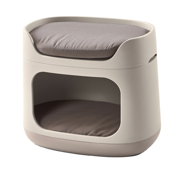 ペットバンクベッド ペット クッション 犬 猫 KETER ケータ― COZY ヨーロッパ製 ベージュ ベッド 犬小屋 ドッグハウス キャットハウス カーバー ペットクッション ニット キャリーバッグ 丸洗い 洗濯