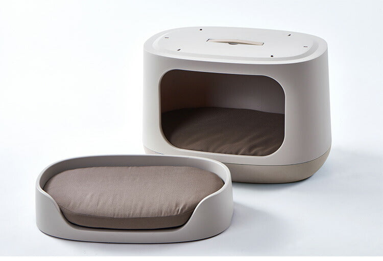 ペットバンクベッド ペット クッション 犬 猫 KETER ケータ― COZY ヨーロッパ製 ベージュ ベッド 犬小屋 ドッグハウス キャットハウス カーバー ペットクッション ニット キャリーバッグ 丸洗い 洗濯