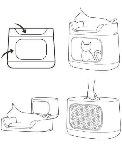 ペットバンクベッド ペット クッション 犬 猫 KETER ケータ― COZY ヨーロッパ製 ベージュ ベッド 犬小屋 ドッグハウス キャットハウス カーバー ペットクッション ニット キャリーバッグ 丸洗い 洗濯