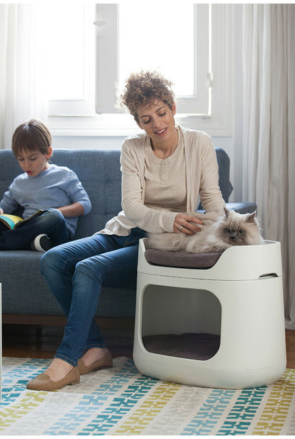 ペットバンクベッド ペット クッション 犬 猫 KETER ケータ― COZY ヨーロッパ製 ベージュ ベッド 犬小屋 ドッグハウス キャットハウス カーバー ペットクッション ニット キャリーバッグ 丸洗い 洗濯