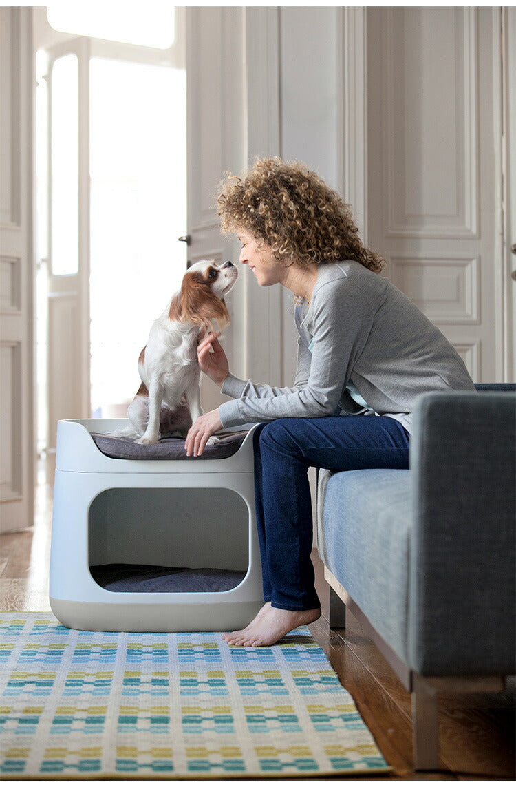 ペットバンクベッド ペット クッション 犬 猫 KETER ケータ― COZY ヨーロッパ製 ベージュ ベッド 犬小屋 ドッグハウス キャットハウス カーバー ペットクッション ニット キャリーバッグ 丸洗い 洗濯