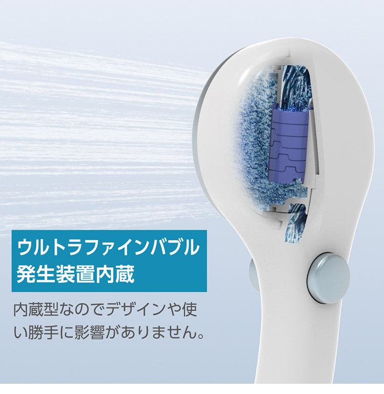 シャワーヘッド レイニーストップ 日本製 シャワー板 穴径0.3mm 節水 手元ストップ ウルトラファインバブル お風呂 ふろ バスルーム おしゃれ ギフト プレゼント 新生活 国産 メイク落とし 節約